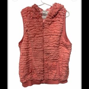 Girls‎ soft fuzzy zip up vest